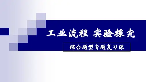 中考化学专题复习：工业流程 实验探究 (共15张PPT)