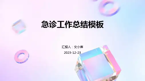 急诊工作总结模板ppt