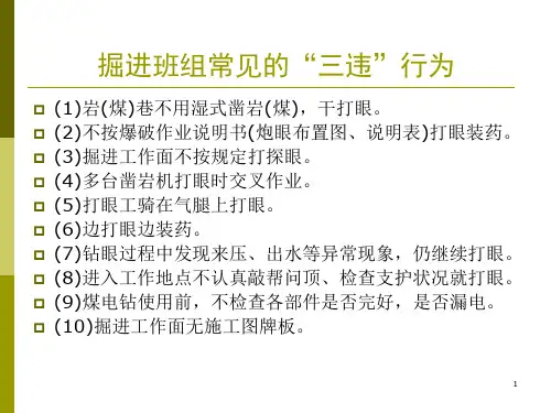 掘进班组常见的三违行为