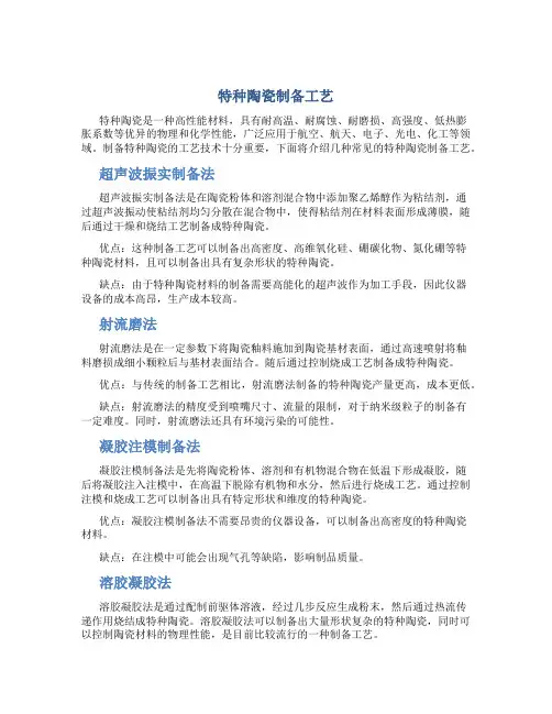 特种陶瓷制备工艺..