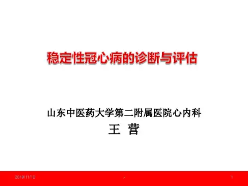 稳定性冠心病诊断评估PPT课件