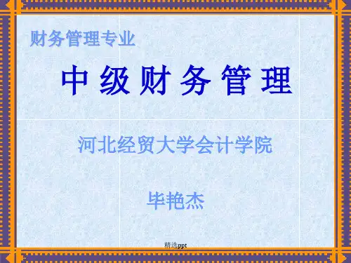 中级财务管理课件(修改)