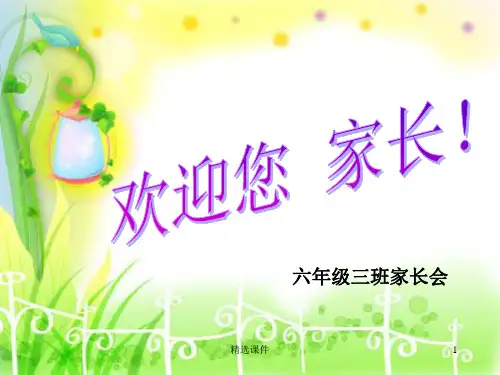 六年级班主任家长会发言稿PPT
