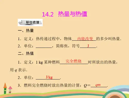 九年级物理热量与热值PPT优秀课件
