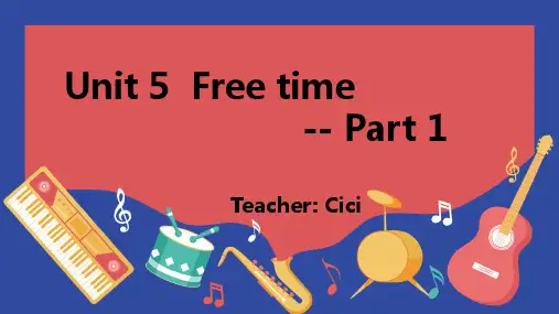 Unit5 Free time (课件) Join in 外研剑桥英语四年级上册