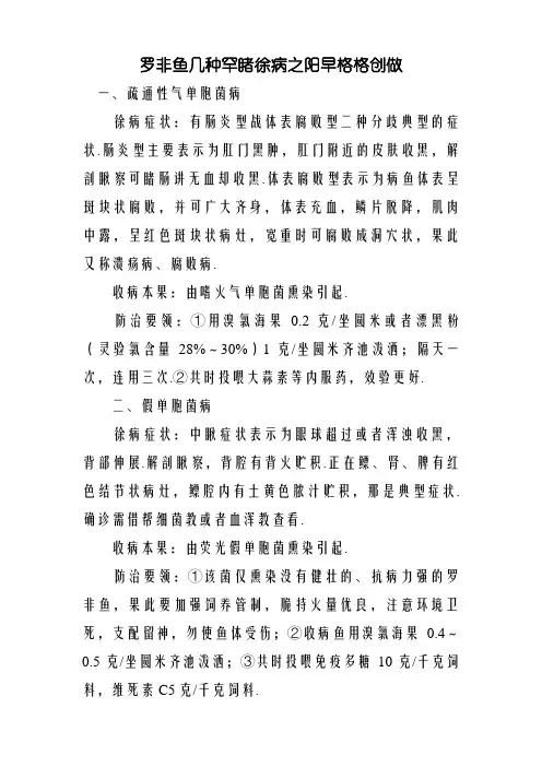 罗非鱼几种常见疾病