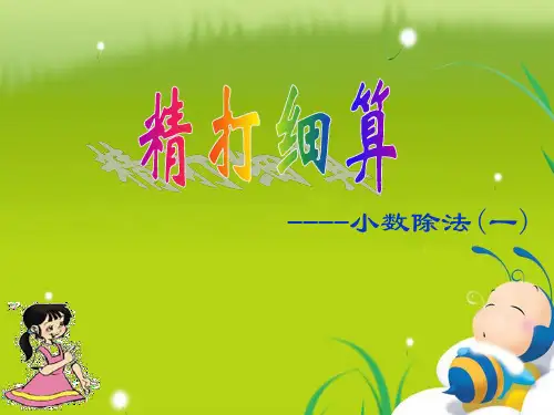 新北师大版五年级数学上册《精打细算》优质课课件