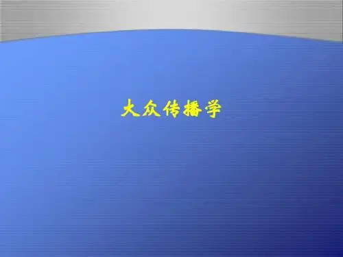 大众传播学第四章