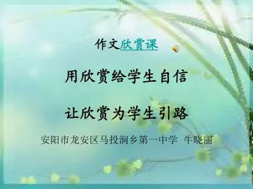 初三作文讲座