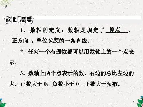 七年级数学上册北师大版课件：2.2 数轴(共23张PPT)