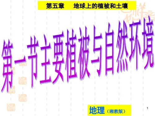 高中地理湘教版必修一 第五章地球上的植被和土壤 第一节主要植被与自然环境课件(共36张PPT)