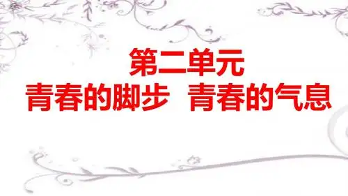 第二单元 青春的脚步,青春的气息复习课件