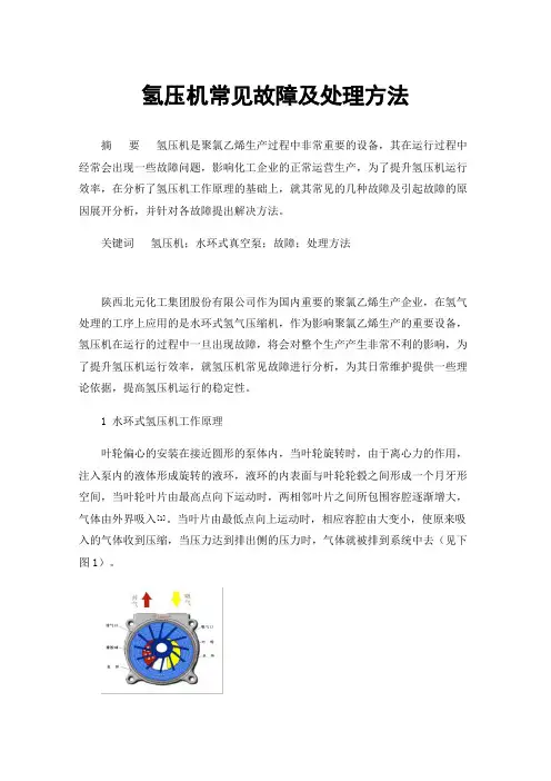 氢压机常见故障及处理方法