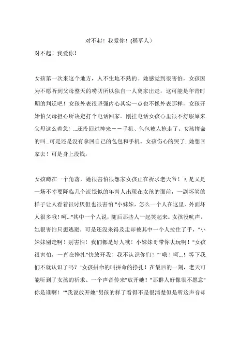 对不起!我爱你!(稻草人)