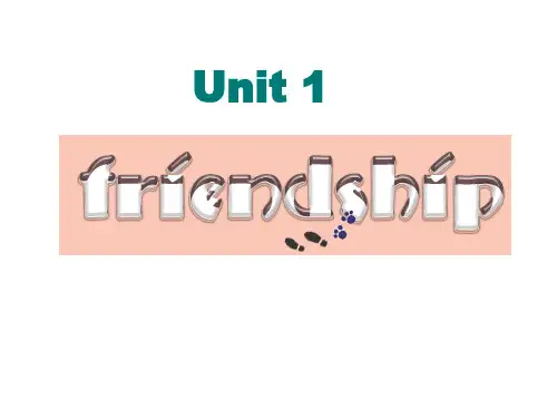 【课件】人教新课标必修一 Unit1 Friendship-Warming up[课件]