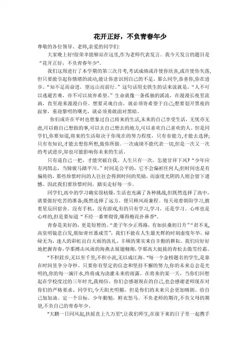 花开正好,不负青春年少