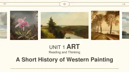 Unit 1 Art Reading and Thinking(教学课件+含音频)-高中英语人教版