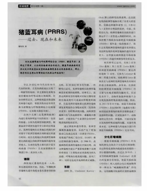 猪蓝耳病(PRRS)——过去、现在和未来