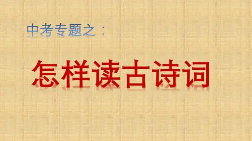 2023年中考语文二轮专题复习《诗词赏析》课件(共38张PPT)
