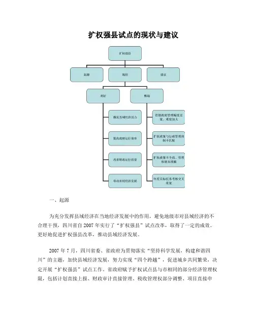 扩权强县试点的现状与建议