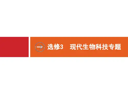 2020版广西高考生物人教一轮复习课件：第13单元 第1讲 基因工程 