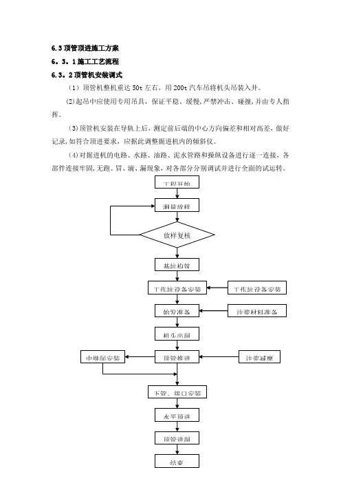 顶管顶进施工方案