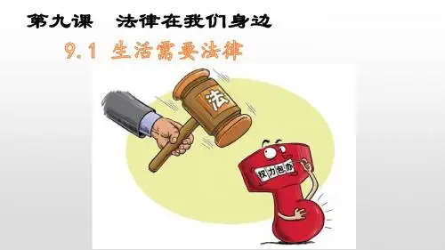 人教版《道德与法治》七年级下册 9.1 生活需要法律 课件(共27张PPT)