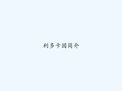 利多卡因简介 PPT