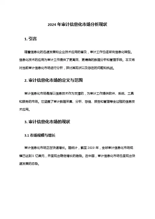 2024年审计信息化市场分析现状
