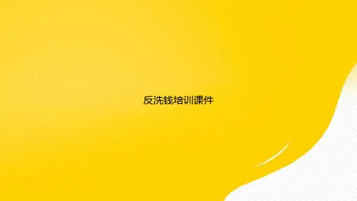 【优秀资料】反洗钱培训PPT