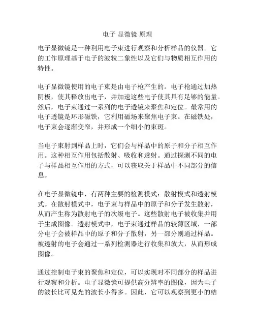 电子 显微镜 原理