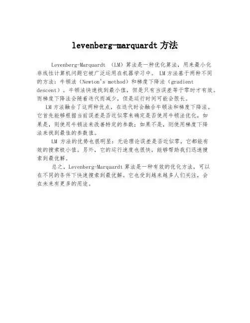 levenberg-marquardt方法
