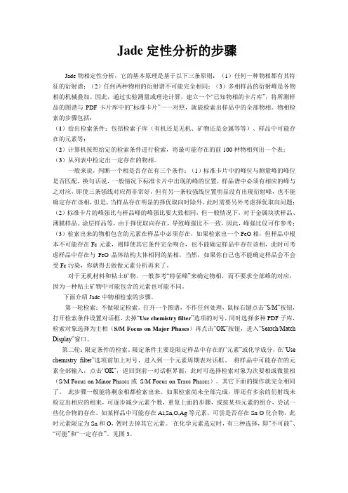 Jade定性分析的步骤