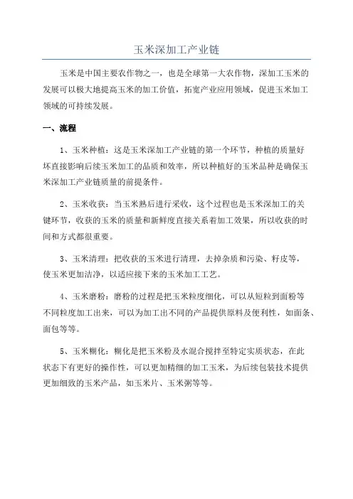 玉米深加工产业链