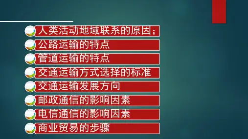 鲁教版高中地理必修二第四单元第二节《交通运输布局》优秀课件(共24张PPT)-经典通用PPT课件材料