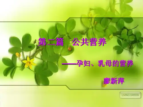 孕产妇营养PPT课件