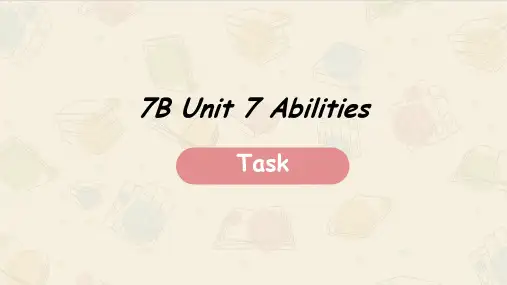 牛津译林英语七年级下册 Unit 7 Task (共33张PPT)