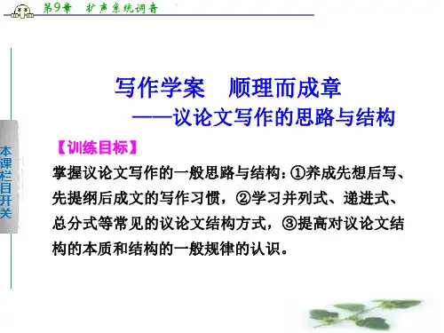高一语文配套课件：专题二 写作学案(苏教必修1)