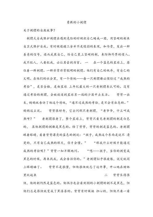 勇敢的小刺猬 