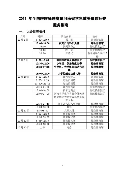 啦啦操比赛流程