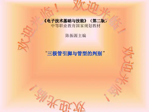 三极管引脚与管型判断ppt课件