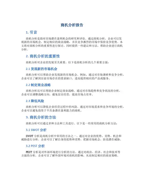 商机分析报告