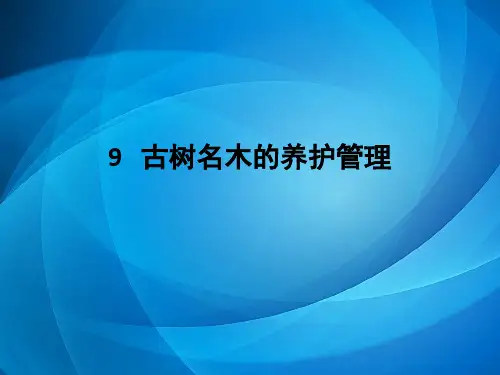 栽培学PPT  9 古树名木的养护管理