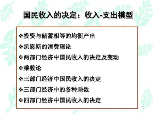 国民收入的决定：收入-支出模型