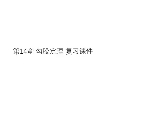 第14章 勾股定理复习 华东师大版数学八年级上册课件2
