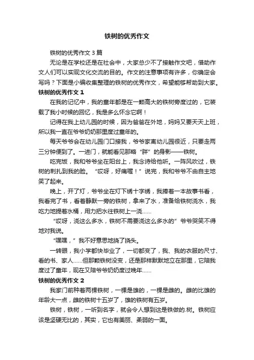铁树的优秀作文