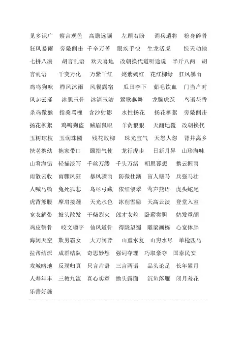 近义词的成语