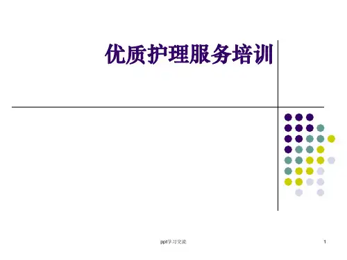 优质护理服务讲课ppt课件
