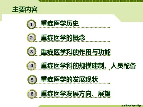 ICU的现状与发展