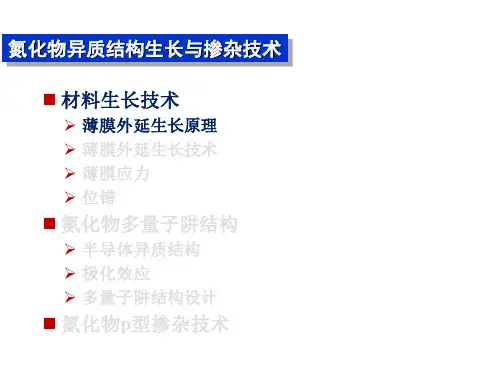 《宽禁带半导体发光材料》3.2氮化物异质结构生长与掺杂技术